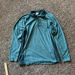 Columbia Women's Teal Quarter-Zip Lightweight Fleece Pullover